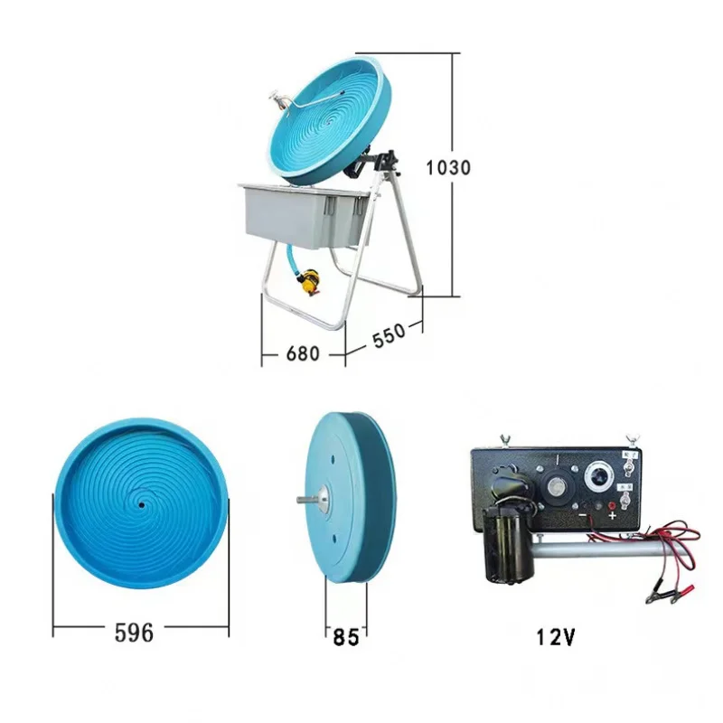عجلة حلزونية صغيرة مفيدة منجم توربو أوتوماتيكية لاستخراج المعادن طبق غسيل الذهب #5