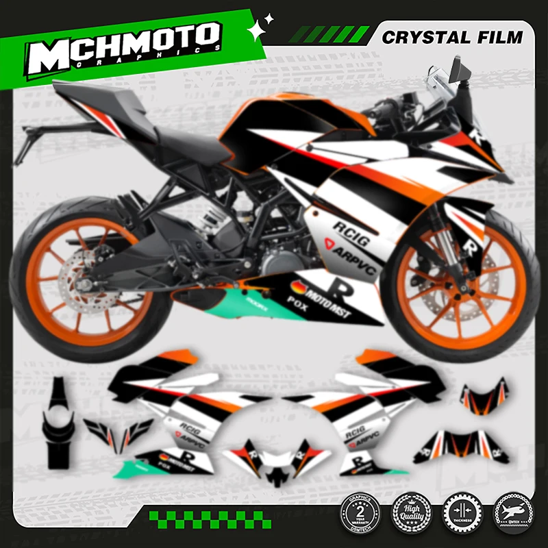 

MCHMFG Full Set Motorcycle Graphics Background Decals Stickers Kit For KTM RC250 RC390 2014 2015 2016