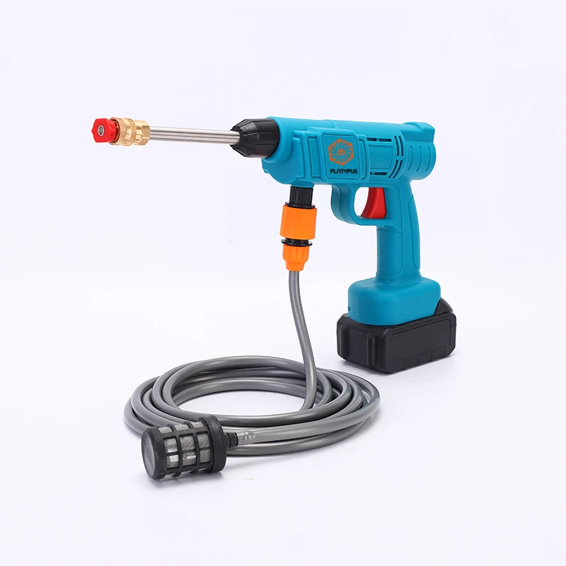 PLATYPUS 24V 48V 96V High Pressure Cordless Car Washer Wireless Wash Spray Gun Lithium Battery Portable Car Washer