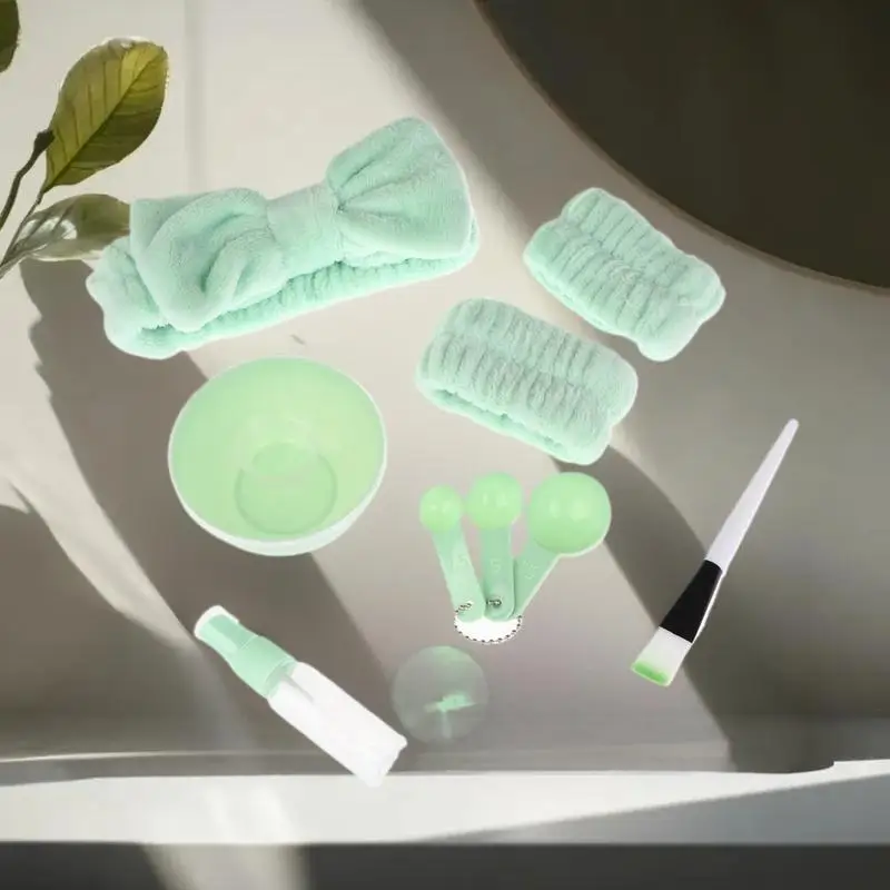 12-częściowy zestaw kosmetyków podróżnych - zestaw butelek szczelnych z opaską do mycia twarzy, paskiem na nadgarstek, rozpylaczem i miseczką na maskę do twarzy