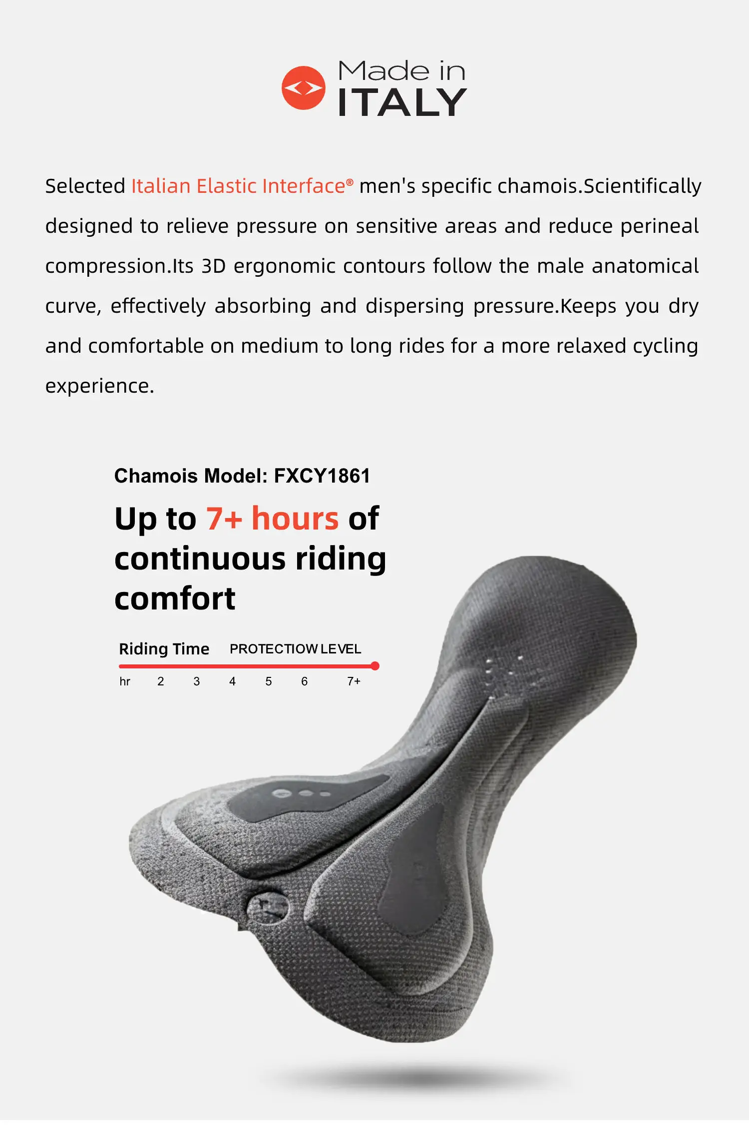 TCRC Italy Elastic Interface Padded Cycling Bibs Men's Bicycle Shorts 7 Hours Riding Short Bibs High Elastic Tight MTB Clothing