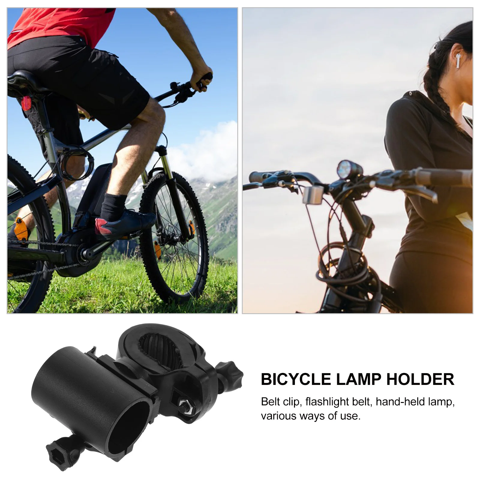 

Bike Handlebar Flashlight Holder Antisliding Scratch Proof Universal Bicycle Light Stand Clamp Light Bicycle Clips
