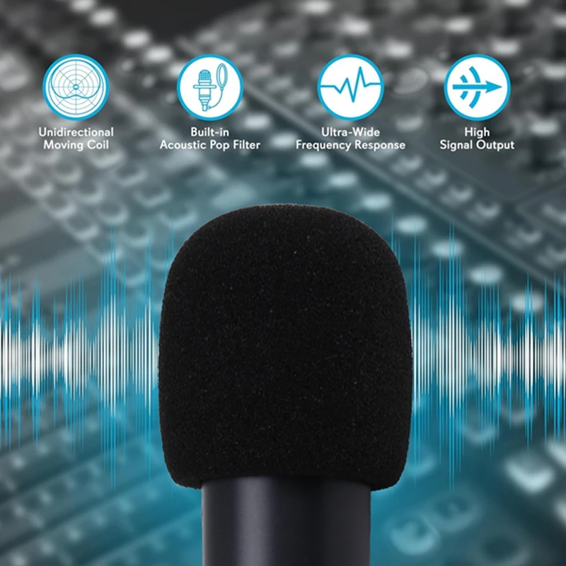 SM57 Mini Dynamic Microphone Stereo Studio Mic KTV Wired Handheld Mic Universal For Cell Phone PC Voice Recording image 5