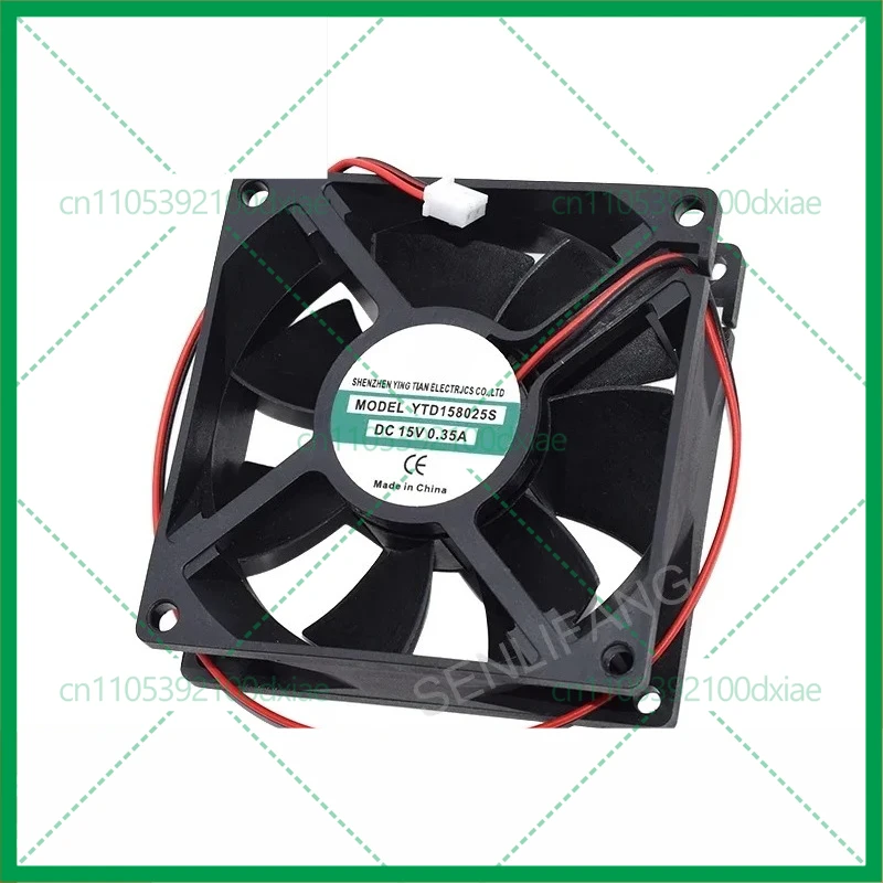 

5pcs NEW for YTD158025S DC 15V 0.35A 2-wire 80x80x25mm Cooling Fan