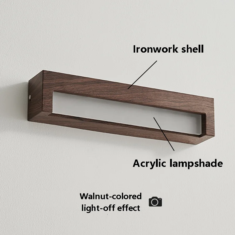 style-japonais-noyer-bois-longue-bande-applique-miroir-avant-lampe-buche-applique-murale-retro-bois-grain-chambre-chevet-applique-murale