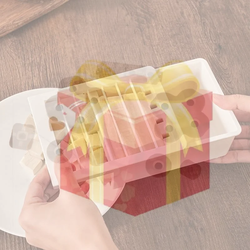 【HG】Cortador de tofu de calidad alimentaria, corte rápido y uniforme, mango antideslizante, molde de plástico para cortar en cubos, para preparación de alimentos en la cocina del hogar