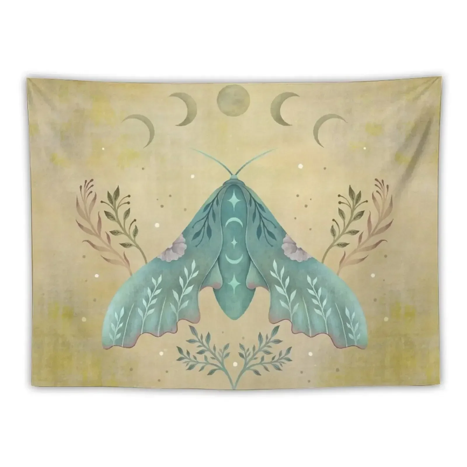 

Luna and Moth - Oriental Vintage Tapestry Decor For Bedroom Room Decoration Korean Style Wall Hanging House Decoration Tapestry