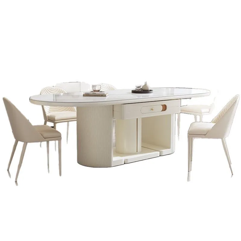 

Home fully automatic mahjong table, dining table dual-use, modern minimalist rock board dining room