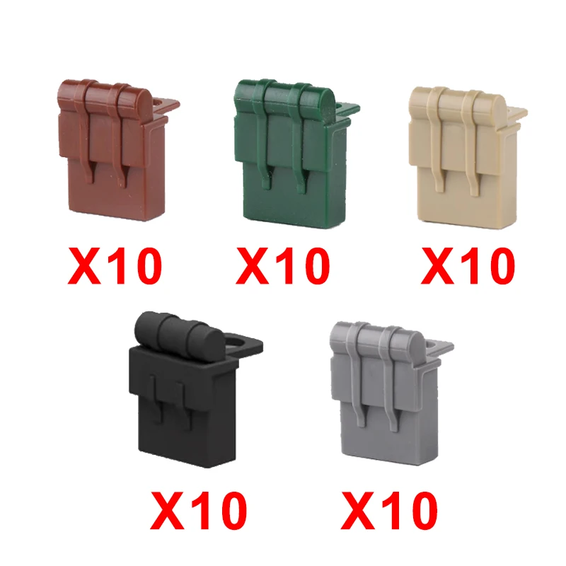 Mittelalterliche Militärsoldatenfiguren Bausteine Zubehör Bandit Hüte Baskenmütze Helm Rucksack Mantel Umhänge Kit Spielzeug Geschenk T049