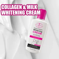 Crema blanqueadora de colágeno para cara y cuerpo, loción hidratante para axila, piernas, brazos, alivia suave, Cosméticos coreanos, cuidado de la piel