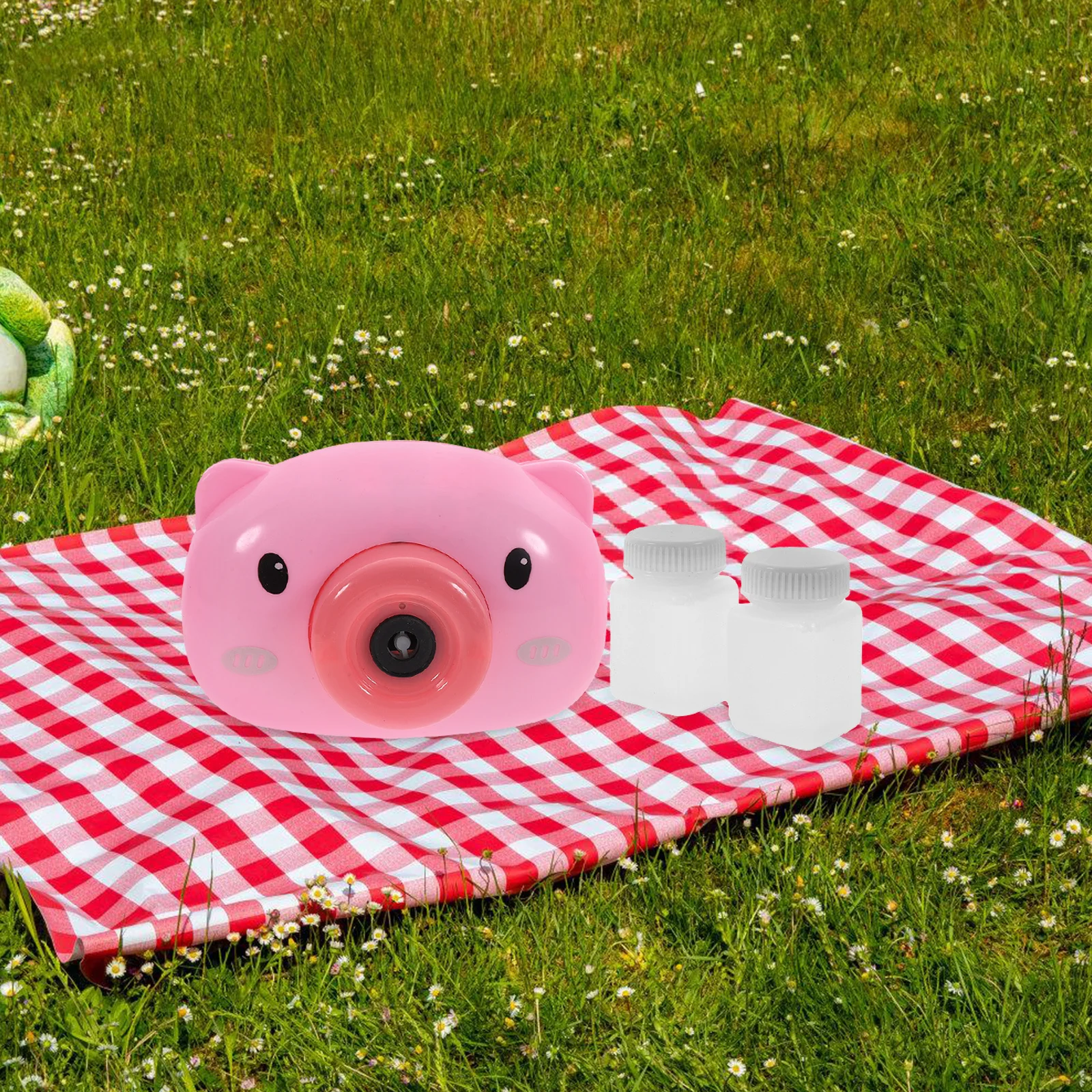 1 مجموعة آلة فقاعة عدة الكهربائية منفاخ فقاعات صغير الوردي الكرتون خنزير تصميم دائم Abs للأطفال الفتيات اللعب في الهواء الطلق التخييم #1