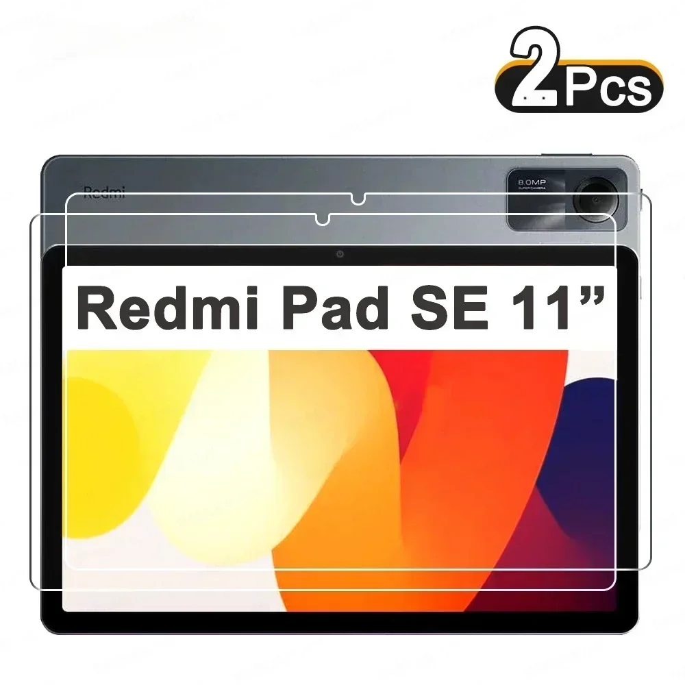 2 Pieces HD Scratch Proof Screen Protector Tempered Glass For Xiaomi Redmi Pad SE 11-inch 2023 Tablet Protective Film