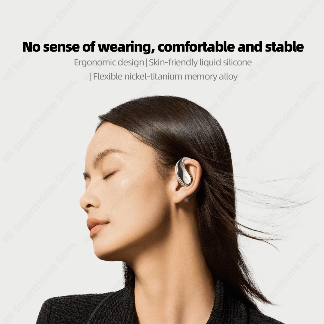 Xiaomi Open Earphone Wireless Bluetooth Earhook AI Noise Reduction Call HiFi Voice Non in Ear Sports Business Headset HyperOs