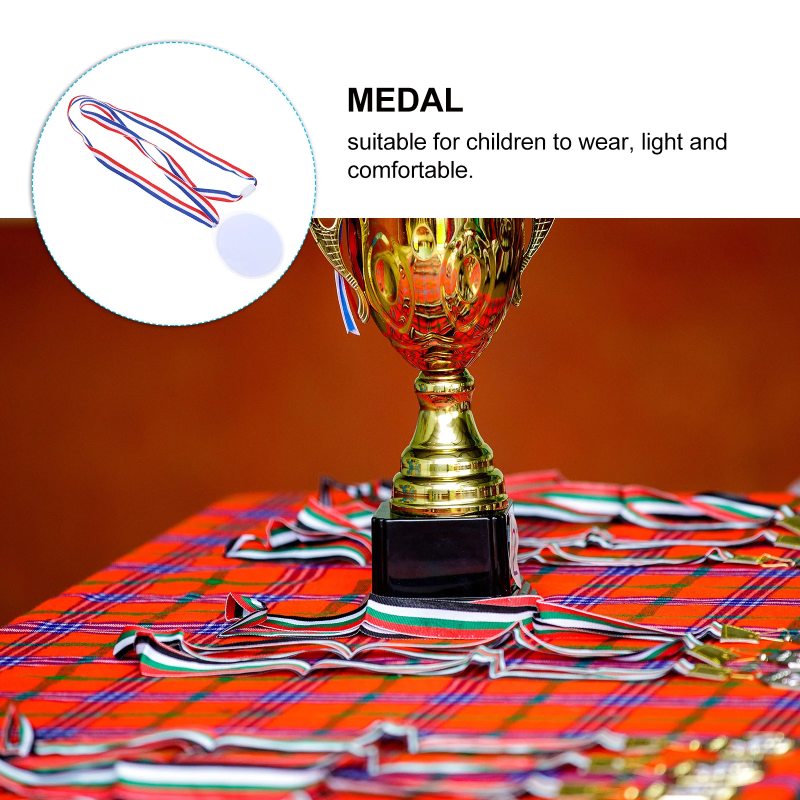 

10pcs Customizable Award Medals Blank Diy Party Prizes Competition Rewards Decorative Medal Props Team Sports Gifts
