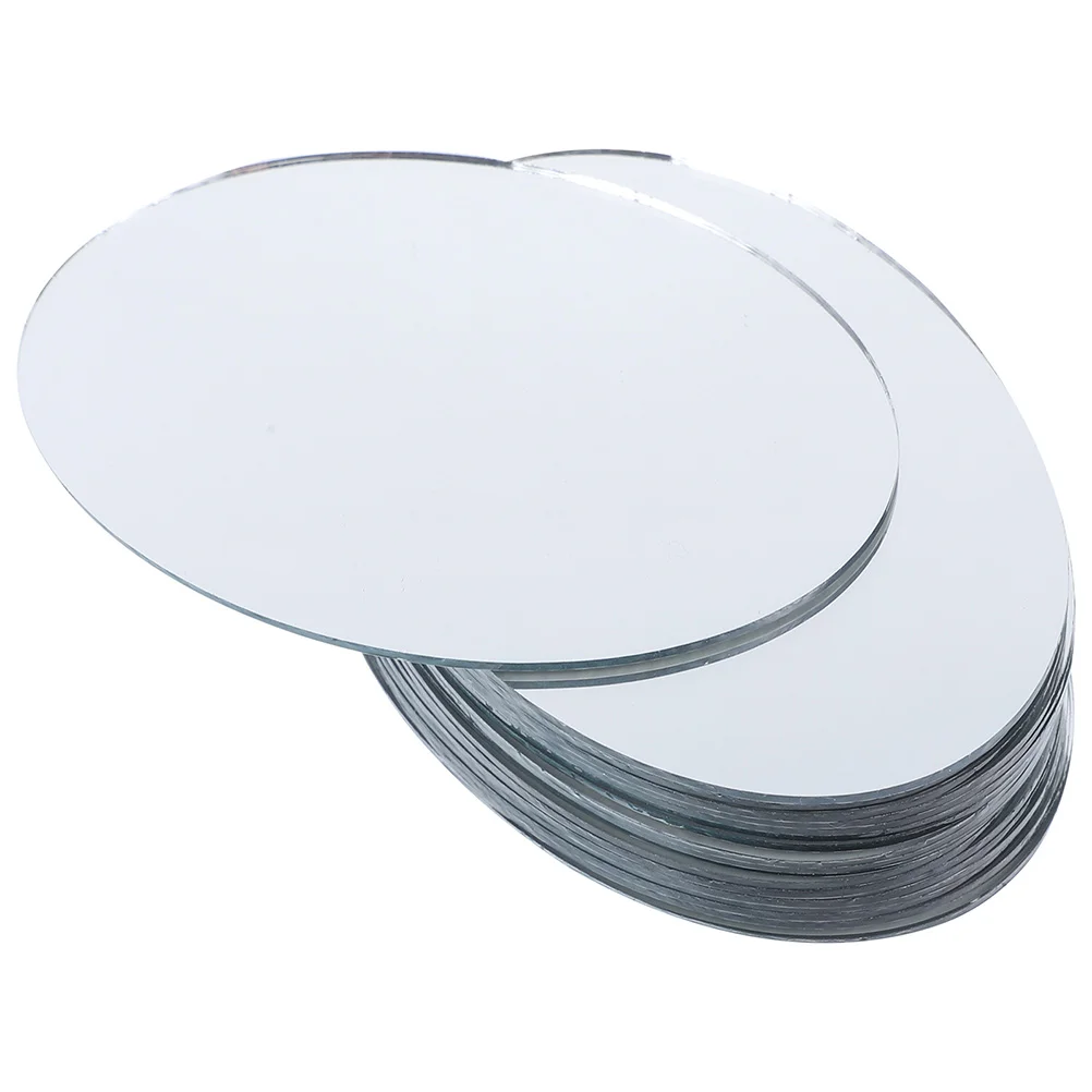 

30 Pcs Oval Mirror Craft Small Magnifying Glass Lens Home Accessories DIY Makeup Mirrors Vanity for Project