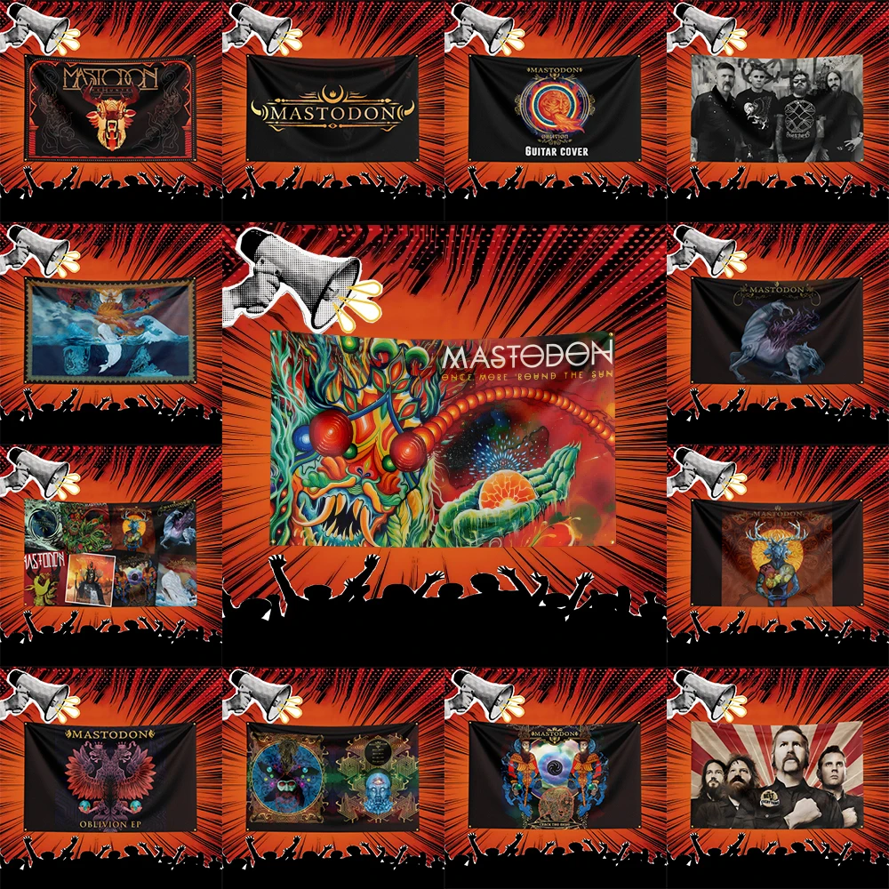 Mastodon Inspired Rock Music Flag 3x5 FT Polyester Banner For Bedroom Wall Decor Music Fans Gift