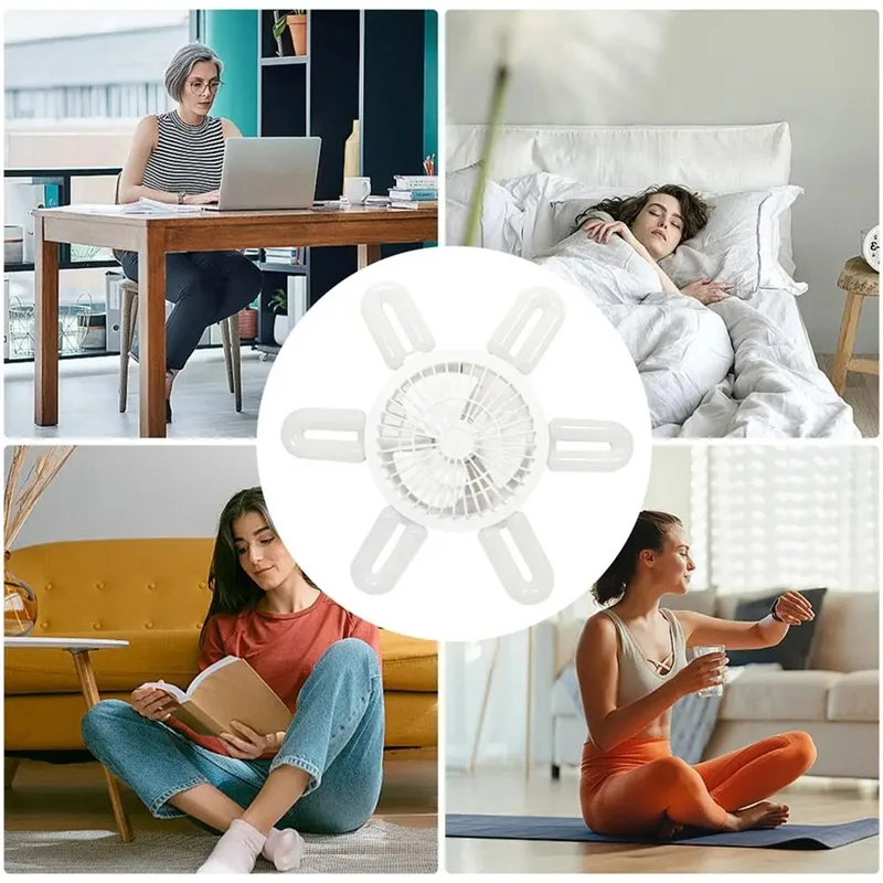 A005-مروحة سقف صغيرة مع ضوء LED قابل للتعتيم وجهاز تحكم عن بعد وسرعات قابلة للتعديل وأوراق قابلة للطي في تصميم ضوء مروحة المقبس #5