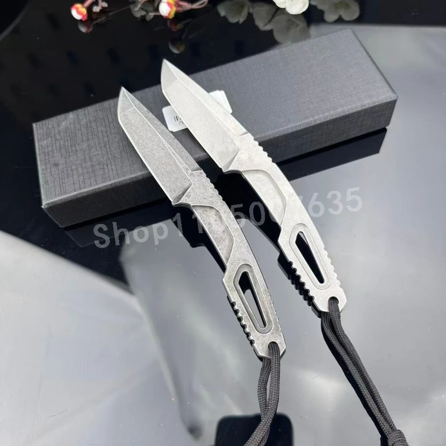 سكين مستقيم عالي الصلابة من RAO متين 8Cr13Mov من الفولاذ للتخييم والمشي لمسافات طويلة EDC للدفاع عن النفس والبقاء في البرية