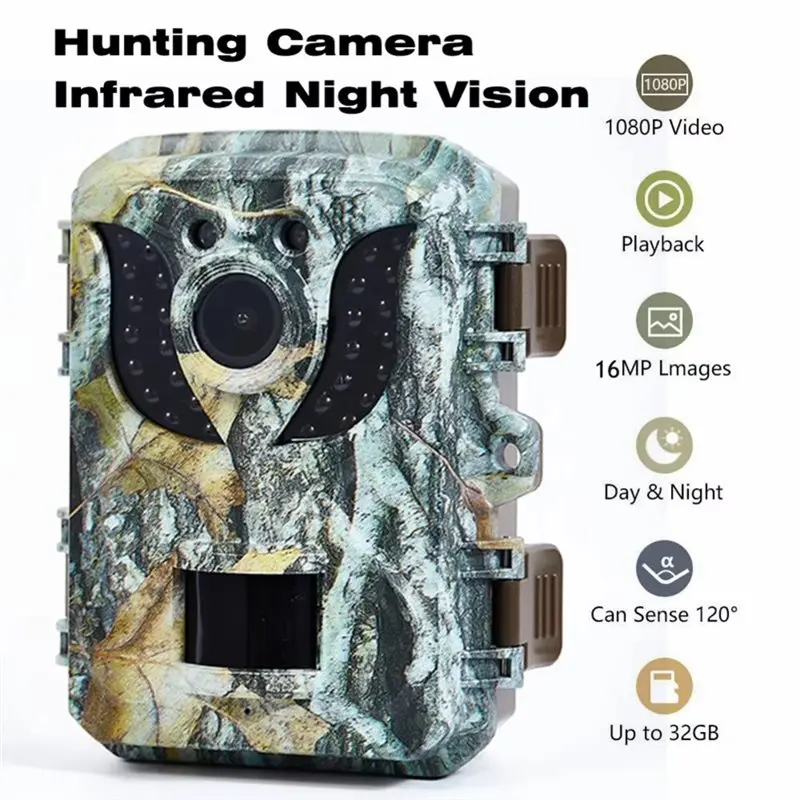[NEW A09R!】 Motion Activated 16MP 1080P Hunting Camera Infrared Night Vision Outdoor Trail Photo Animal Observation Cam