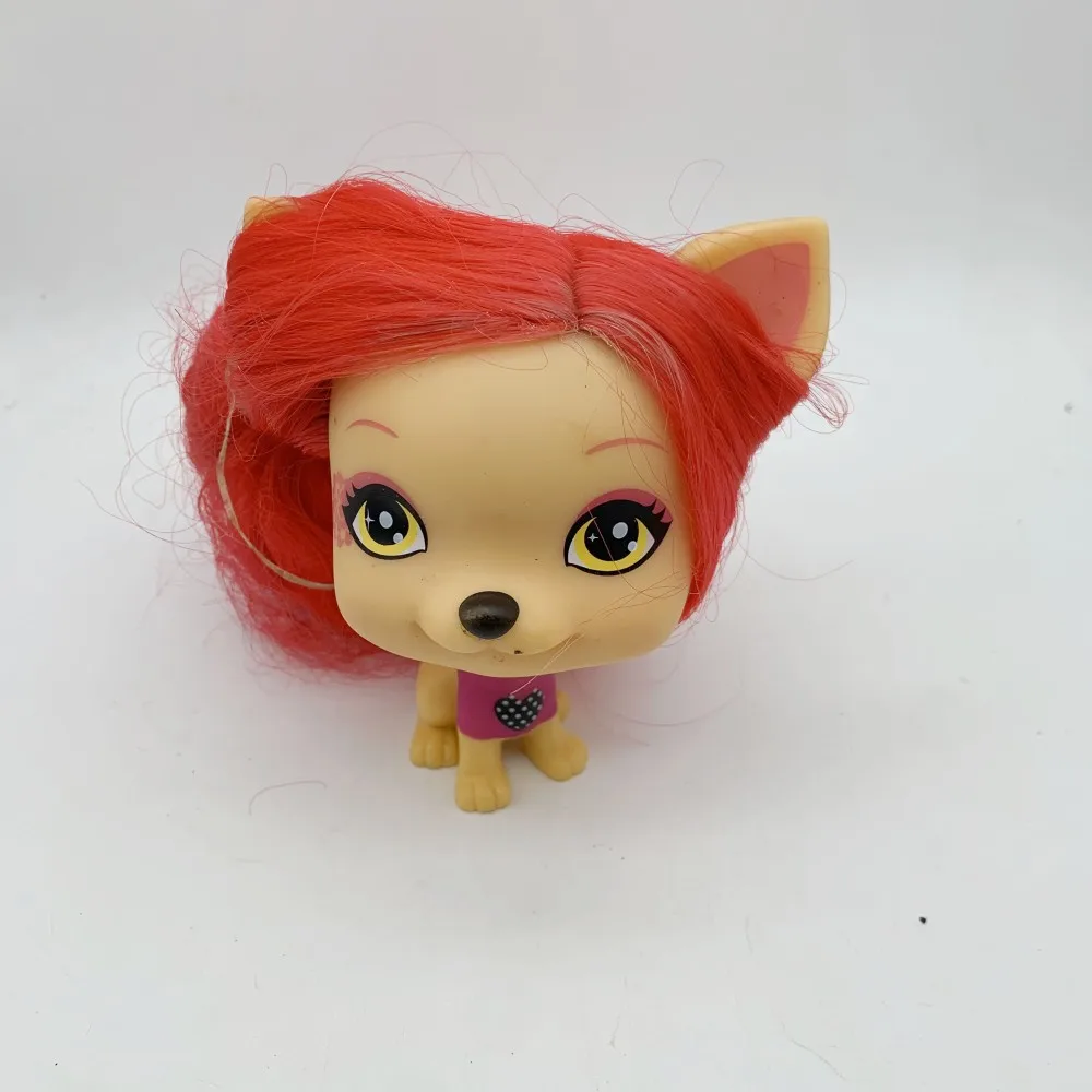 Vip Colored Hair Toys for Dog, Cat, Puppy Action Figure, Old Pet Shop, Lovely Pets Toy Figures, Classic Little Pet, Original, 11cm, 1Pc