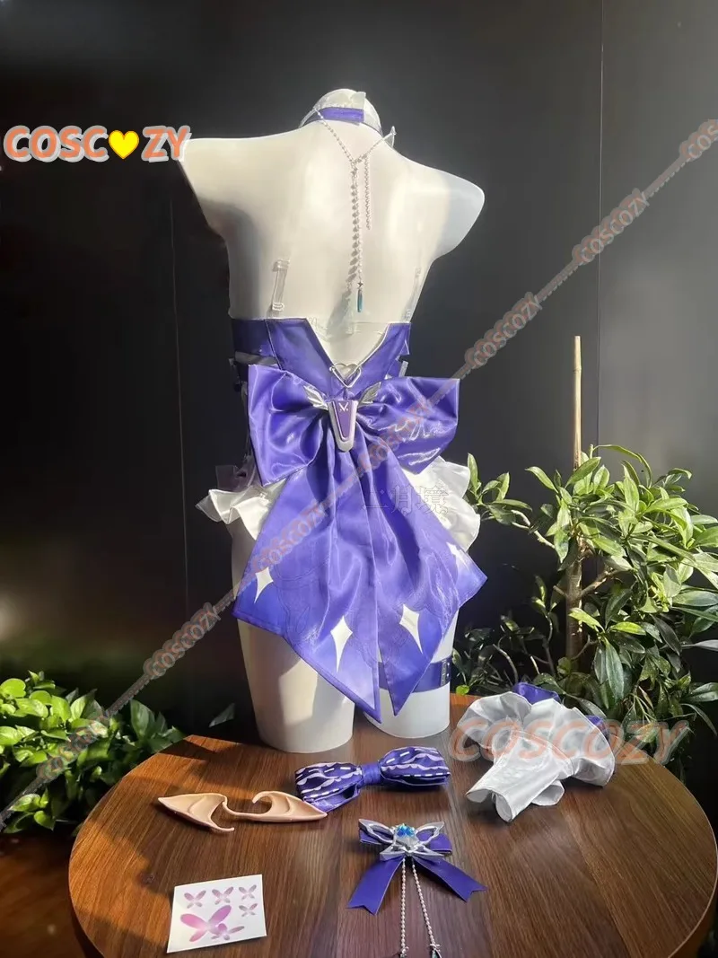 Zenless Zone Zero Vivian Cosplay Costume Wig Swimsuit Swimwear Headwear New Skin Ears Halloween Party Set for Women Girls view 2