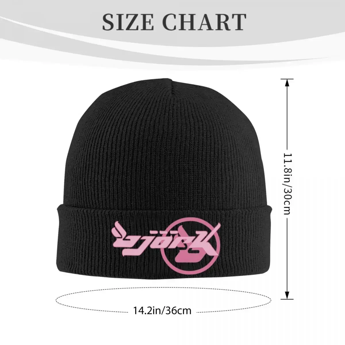 Bjork Beanie Hats Logo Vintage Caps Men Women Unisex Kpop Knit Hat Spring Design Warm Beanie Hat