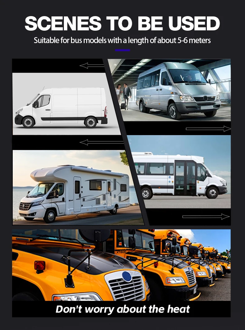 التبريد والتدفئة على السطح مكيف هواء الحافلة الكهربائية والعامة الطاقة الجديدة تيار مستمر تيار متردد 12 فولت-720 فولت