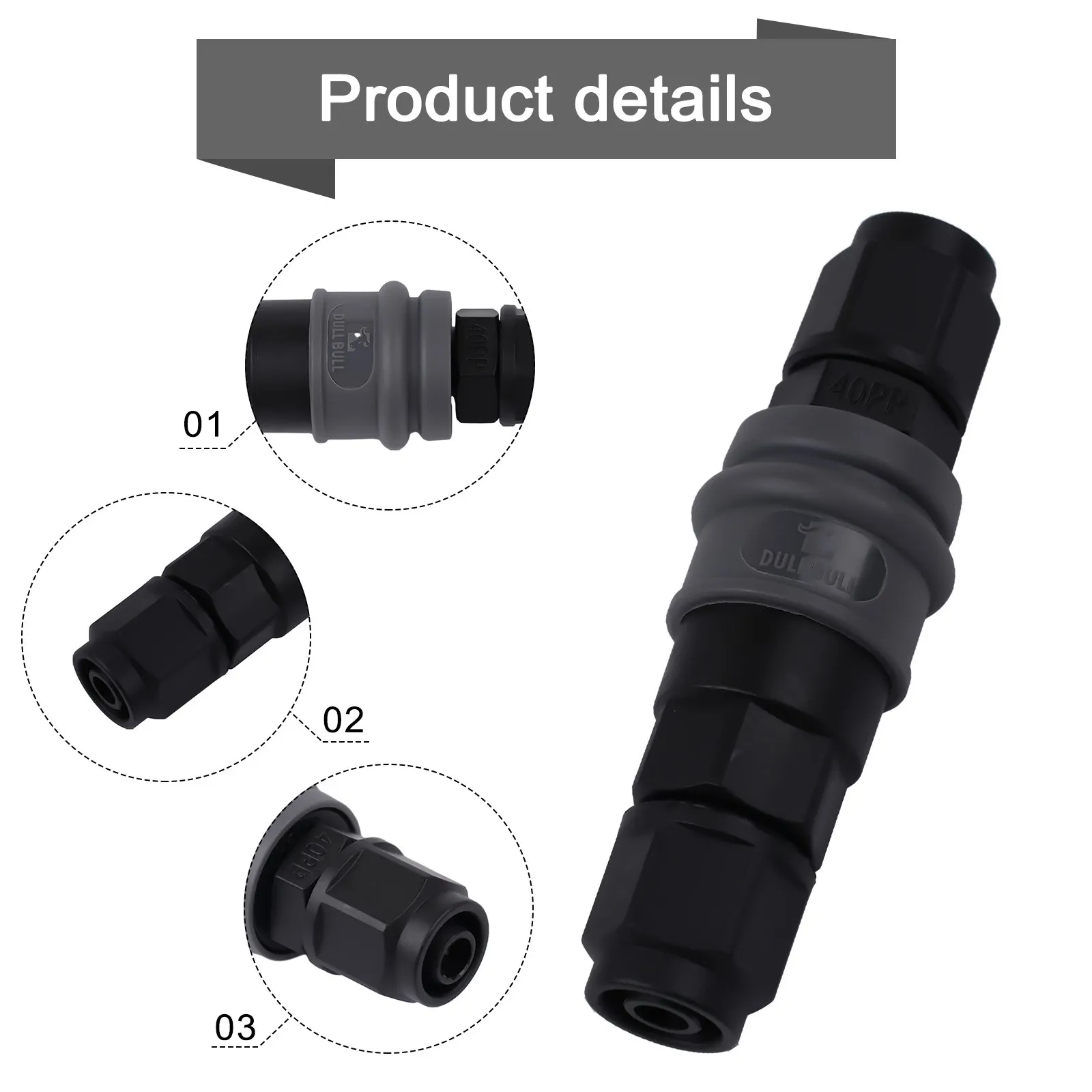 2pcs Plastic Steel C-Type Self-locking Quick Connector Compressor Pneumatic Fittings 8/10/12mm Quick Coupling Air Pipe Connector