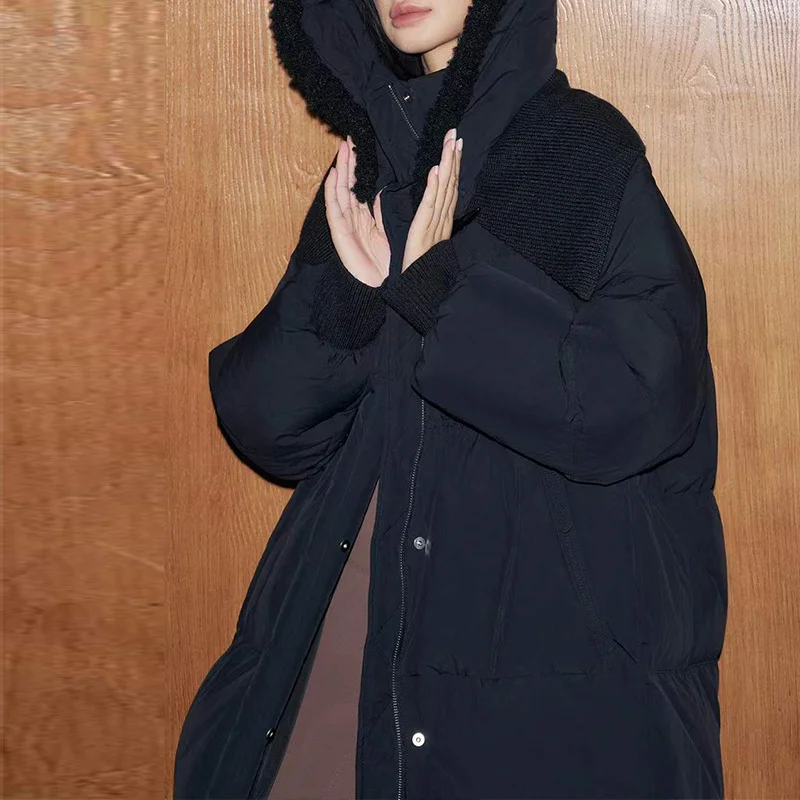 Lange Daunenjacke für Damen für Herbst/Winter – modischer, übergroßer, verdickter, warmer, vielseitiger Mantel im neuen Stil, trendig