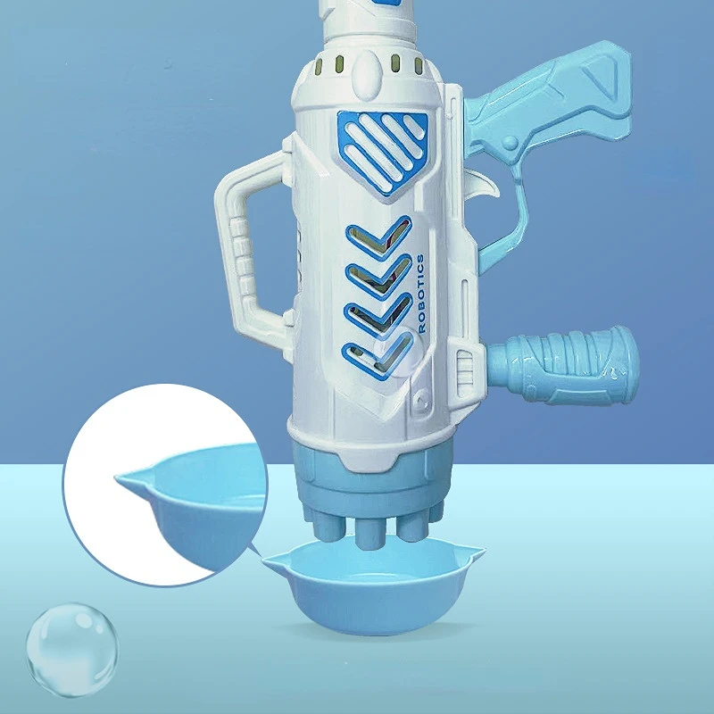 9 حفرة فقاعة بندقية الأطفال فقاعات آلة اللعب في الهواء الطلق للأطفال التلقائي صانع الصابون الكهربائية Pomperos منفاخ الهدايا لعبة الحفلات