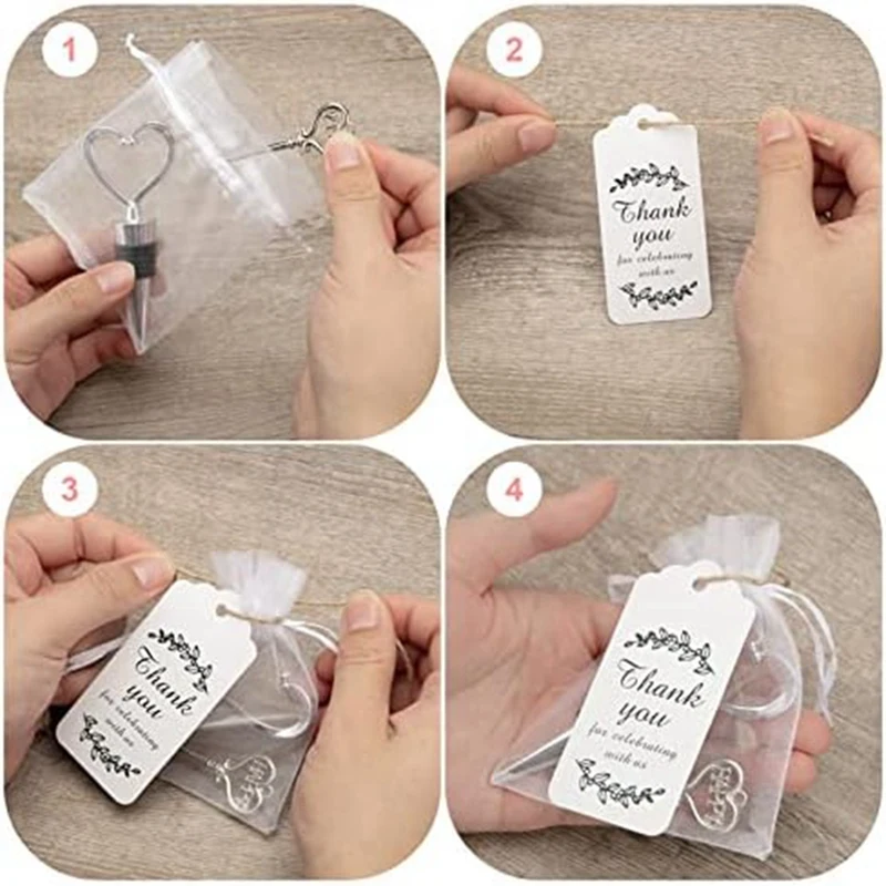 

INW-0e24 Pieces Key Bottle Opener and 24 Pieces Wine Cork Set,Bottle Opener Key Ring,Wedding Favours,Wedding Table