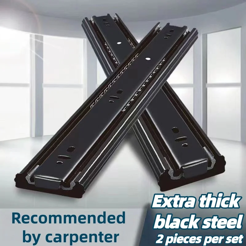 درج السكك الحديدية 10 ~ 20 بوصة المدرفلة على البارد الصلب درج الشرائح إغلاق درج انزلاق المسار قسمين خزانة الشرائح الأثاث الأجهزة