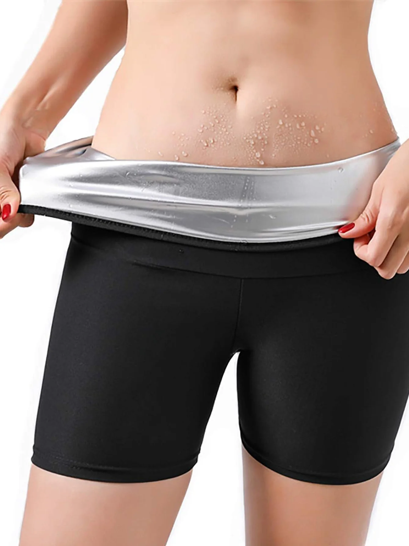 1pc huiming Sauna Sweat Shorts for Women Slimming Compression Workout Thermo Waist Trainer Slimming Leggings Pants Body Shaper