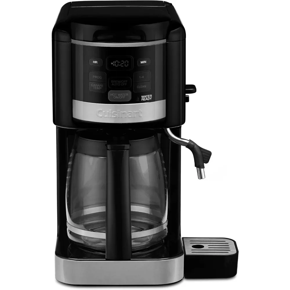 Cafetera programable de 12 tazas y sistema de agua caliente, nuevo, negro