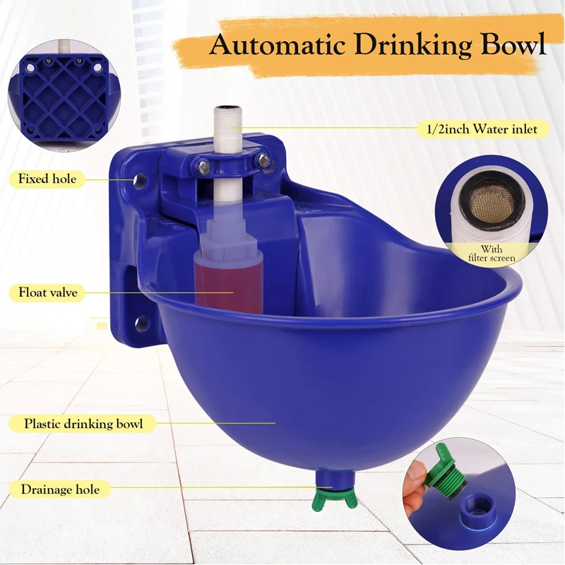 New Livestock Sheep Goat Automatic Drinker Bowl with Valve Quality Water Fountain for Cattle Sheep Dog Drinking Farm Equipment