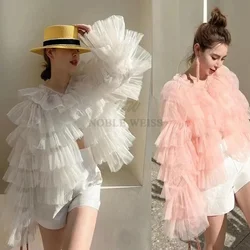 Layers Tulle Wedding Jacket Bridal Party Coat Bridal Bolero Wedding Fashion Top Customized