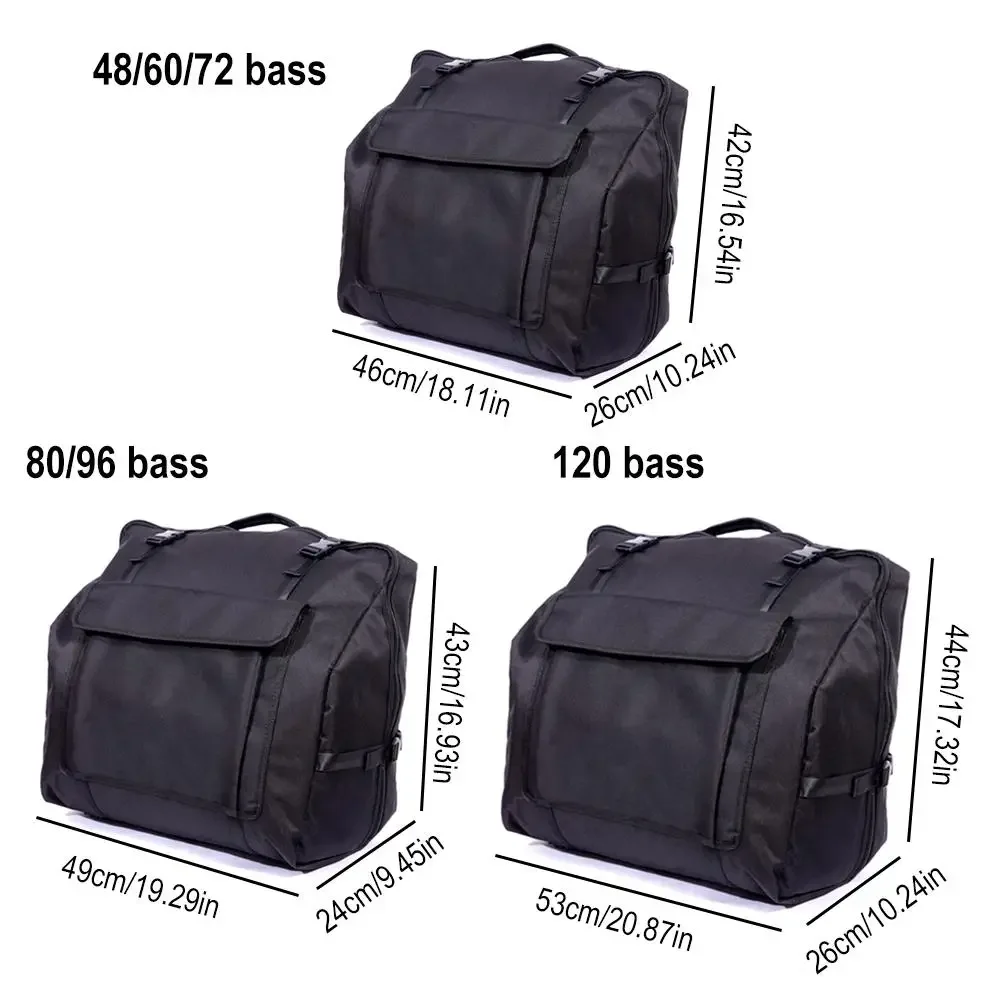 48/60/80/96/120 Optional Bass Piano Accordions Gig Bag Water-resistant Cloth Thicken Accordion Storage Case Hard Cover Anti-slip