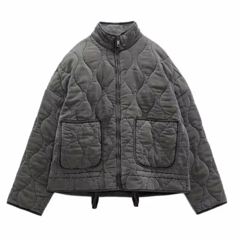 

2025 зимняя новая женская свободная хлопковая куртка в уличном стиле, легкая и дышащая стильная повседневная верхняя одежда, повседневная теплая одежда