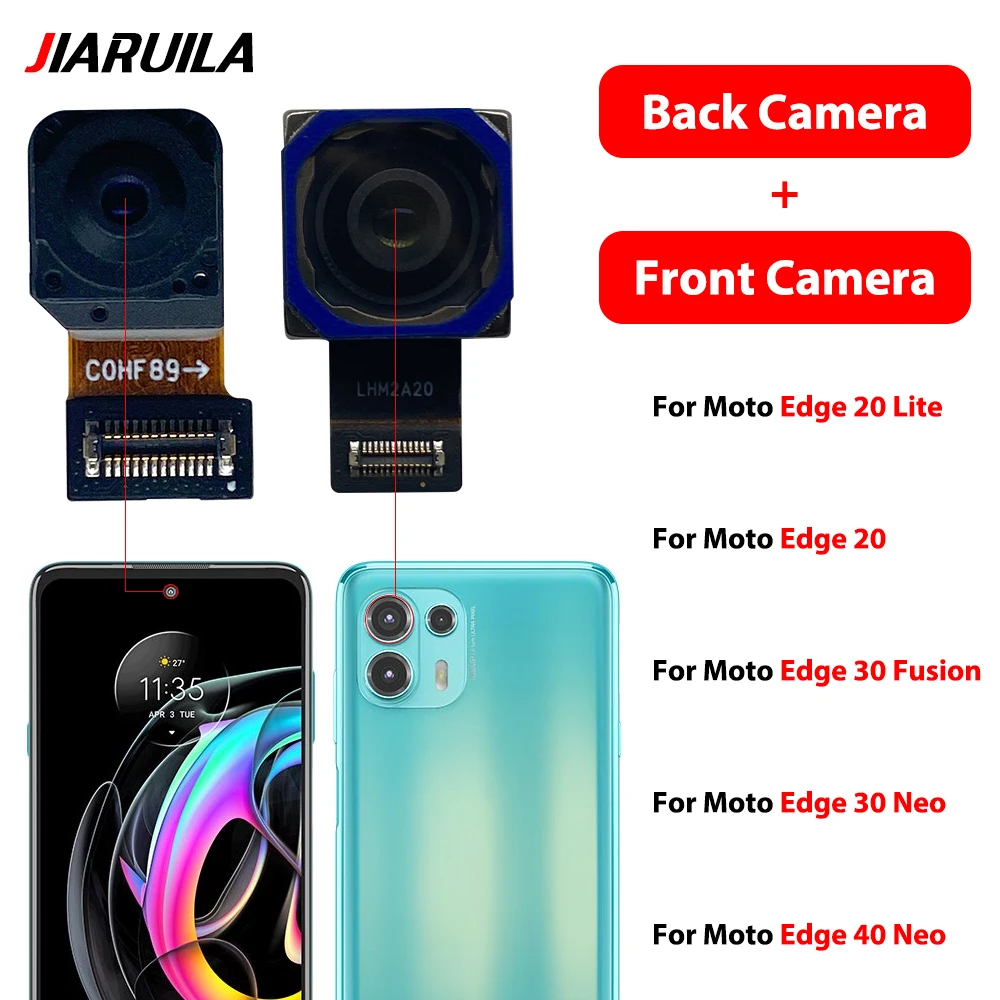 10 Piezas, Cámara Trasera Probada para Moto Edge 20 Lite, Edge 30 Fusion, Edge 40 Neo, Módulo de Cámara con Cable Flexible de Lente Principal de Repuesto