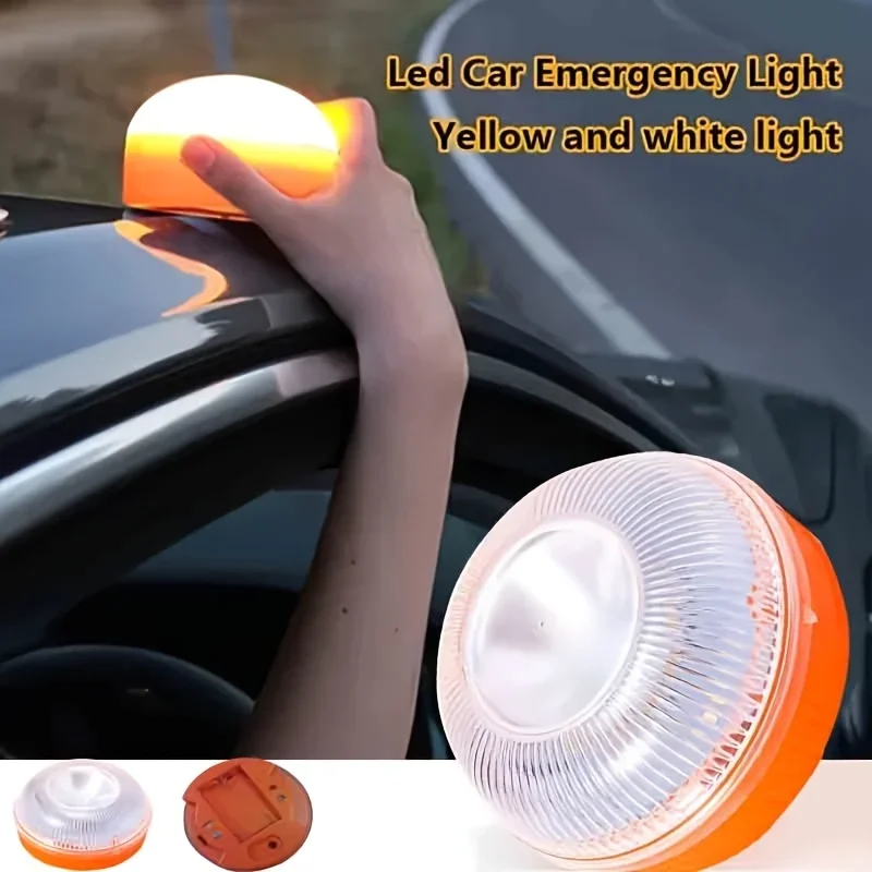 

1pc LED Vehicle Emergency Warning Light,Battery Powered,for Various Car Models-Roadside Assistance,Offroad Enthusiast,Truck