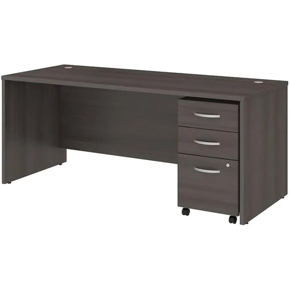 

Современный офисный стол 72W x 30 с мобильным шкафом для документов, серый