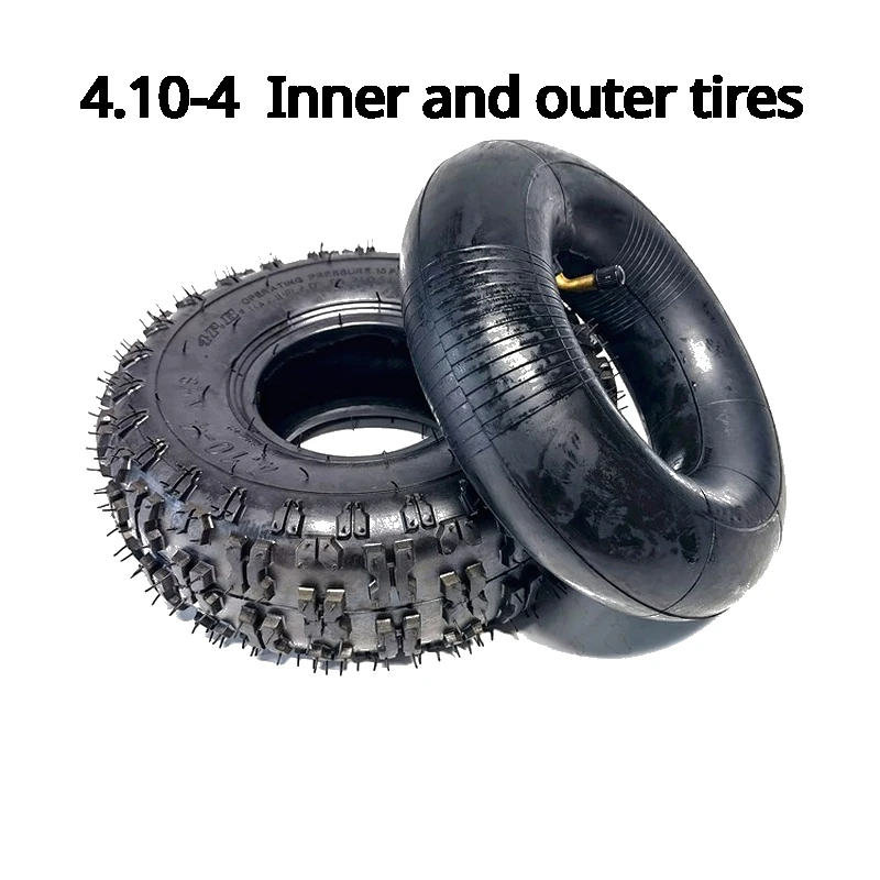 

4.10-4 Inner and Outer Tires, 10 Inch Electric Car, Elderly Scooter, Lawn Mower, Cross-country Thickened Rubber Tire Accessories