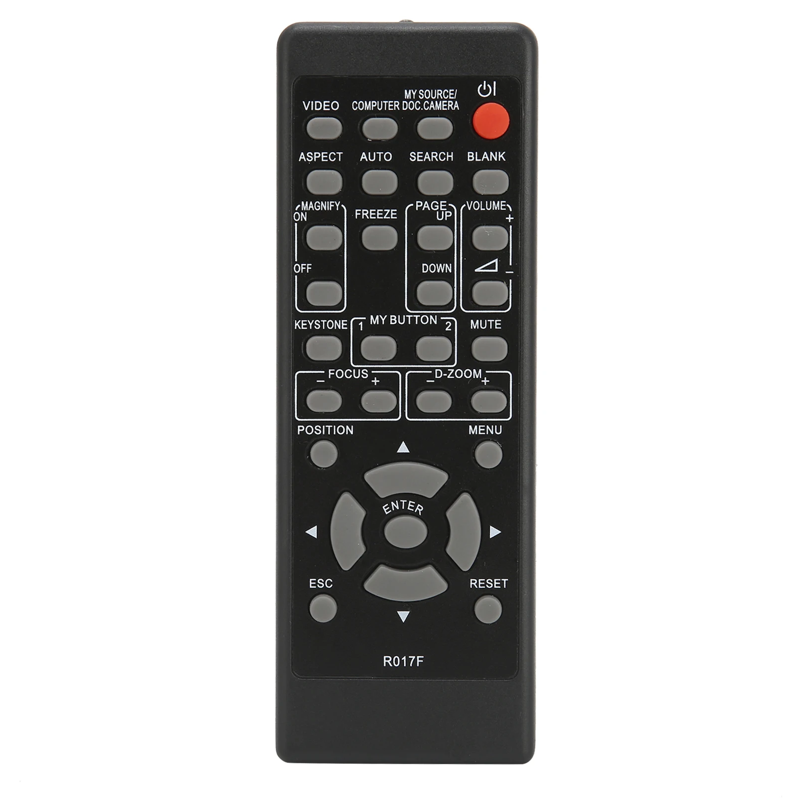 Replacement Remote Control High Sensitivity Large Buttons Projector Remote Control Portable Easy To Read for R017F for