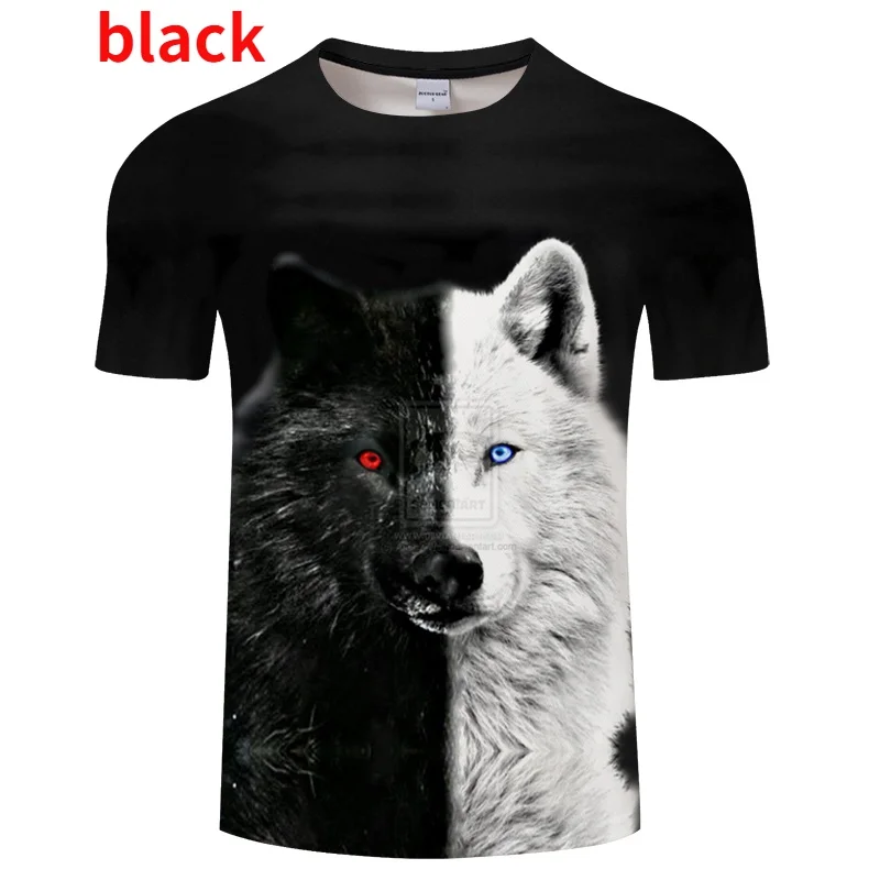 Animal Wolf T Shirt Men 3D Print Cute Funny T-shirt Fashion Casual Short Sleeve Harajuku Men Clothing