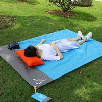 Nylon Pocket Beach Blanket Waterproof Portable Folding Camping Mat Dampproof Ultra-thin Mini Pocket Picnic Mat