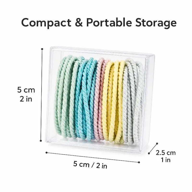 Hair Ties 50Pcs Bulk Candy Color Soft Cotton No Crease Hair Bands for Salon Barber Shop Supply Use