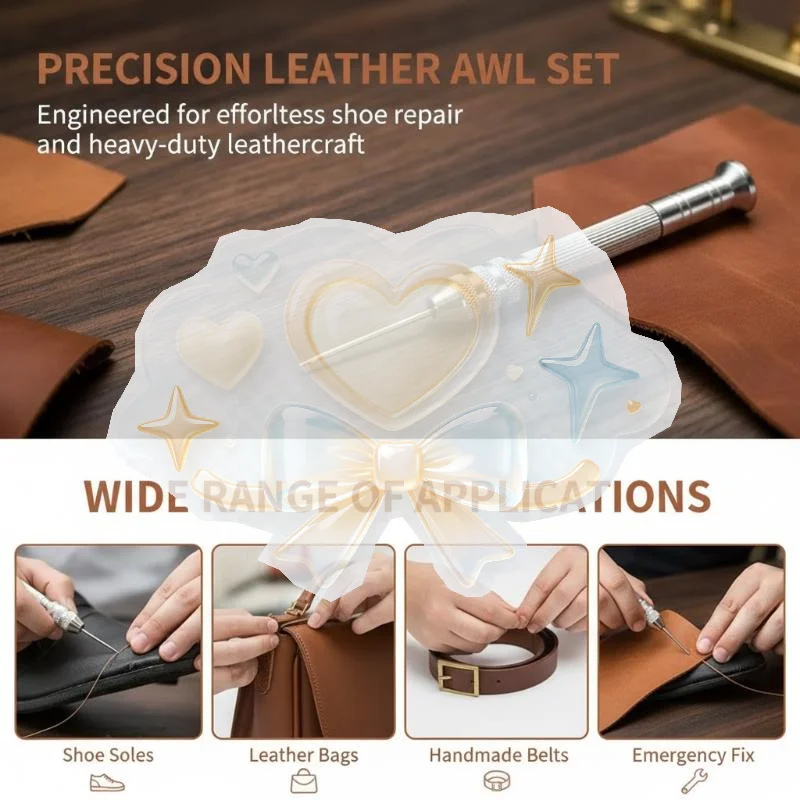 Leather Sewing Awl Set Replaceable Multifunctional Shoes Repair Tool Kit Punch Stitching Needles DIY Sewing Leathercraft