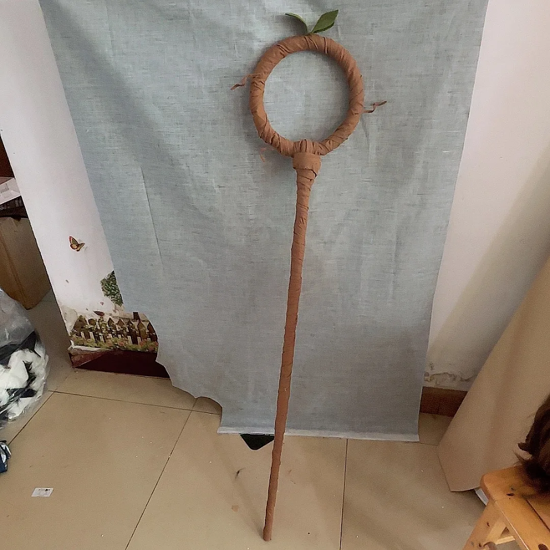 Marcille Magic Wand Staff - Anime Cosplay Prop with Posable Vine Leaves Replica 130cm