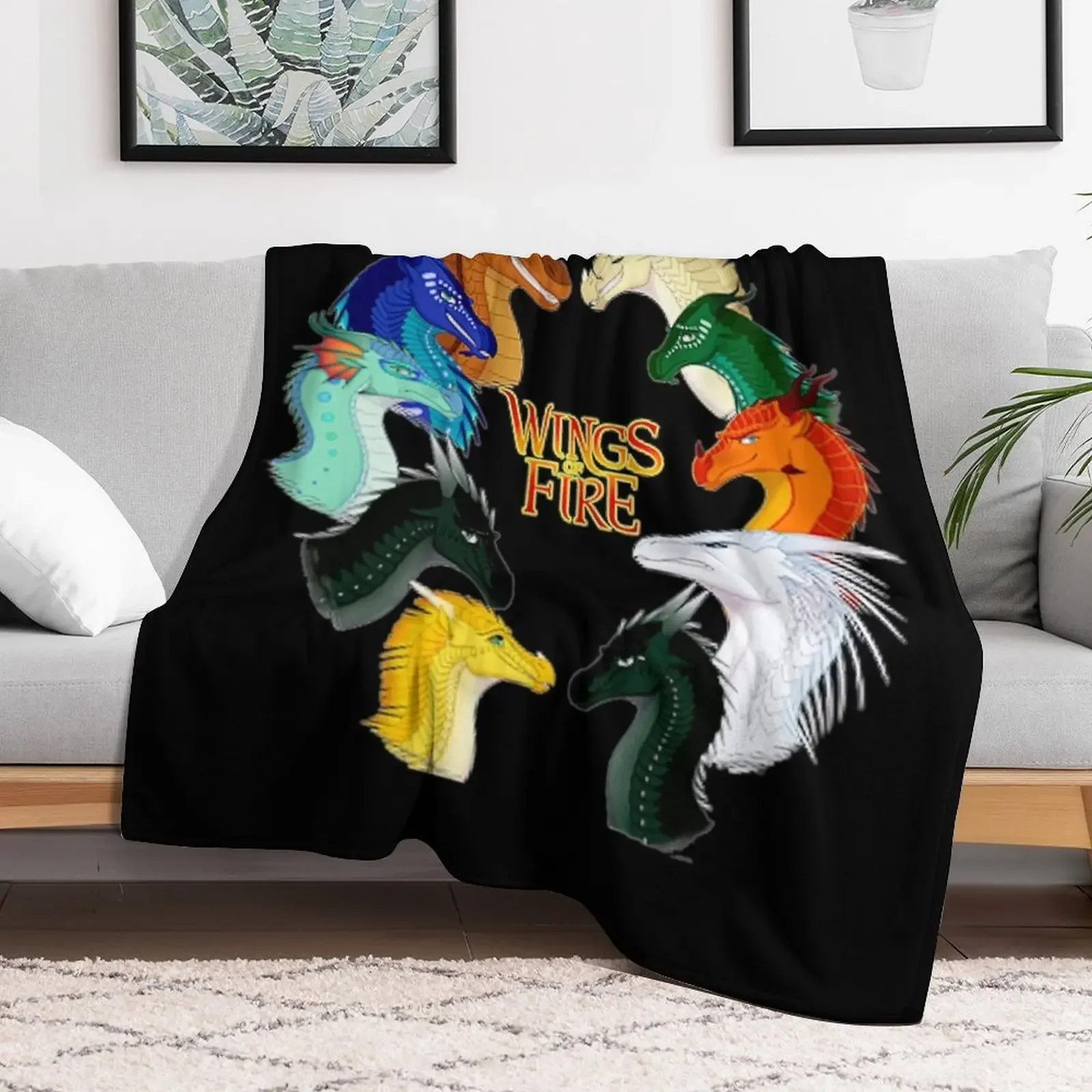 Wings Of Fire Throw Blanket Blankets For Baby christmas decoration anime Hairy Blankets