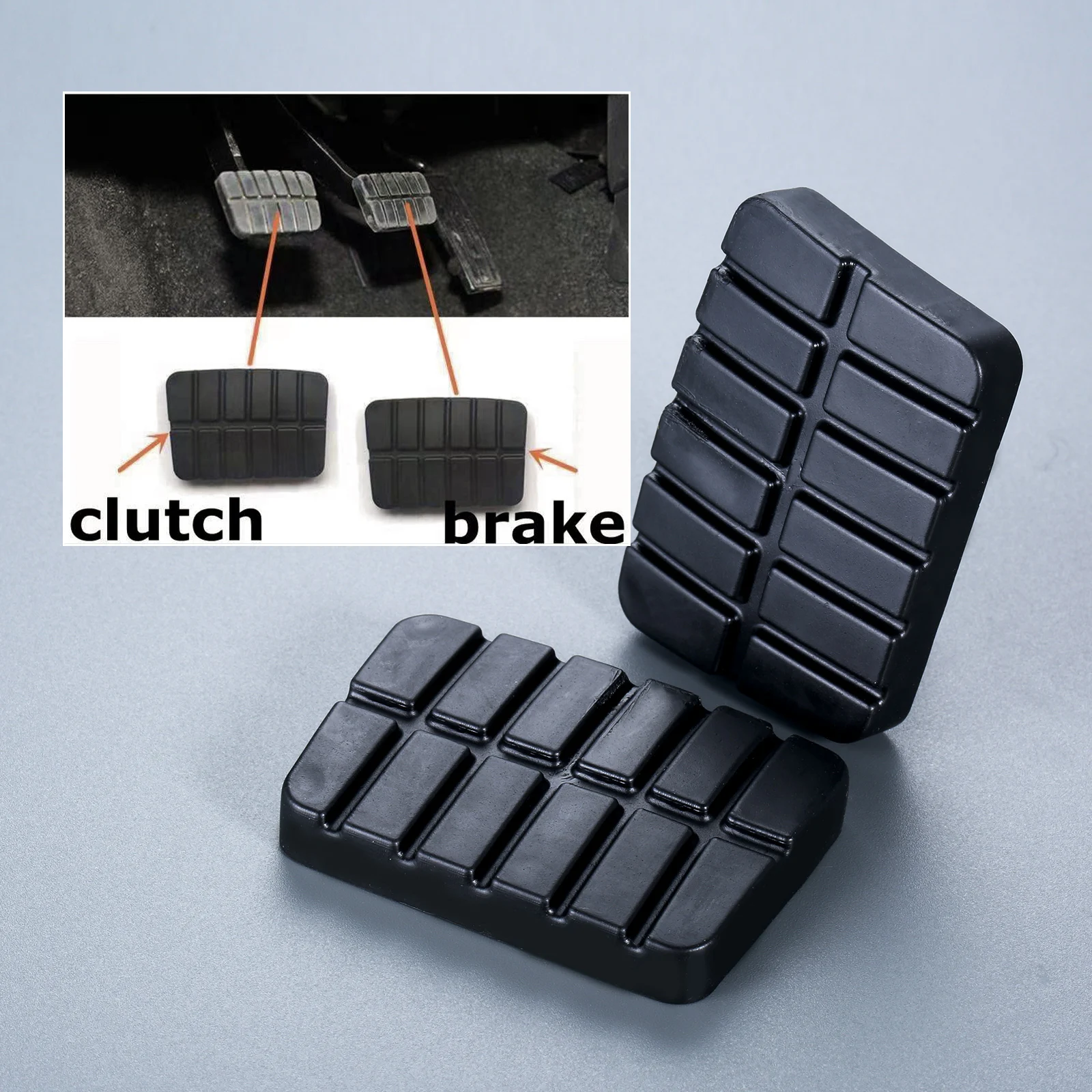 2Pcs Brake or Clutch Pedal Pads 46531-M3000 Manual Transmission for Nissan Pathfinder 1987-1995 Navara 1986-2006 D21 D22